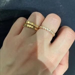 New - Rose Gold Honeycomb Crystal Ring